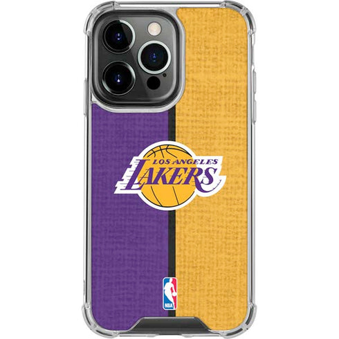 NBA Los Angeles Lakers Canvas iPhone 14 Pro Clear Case